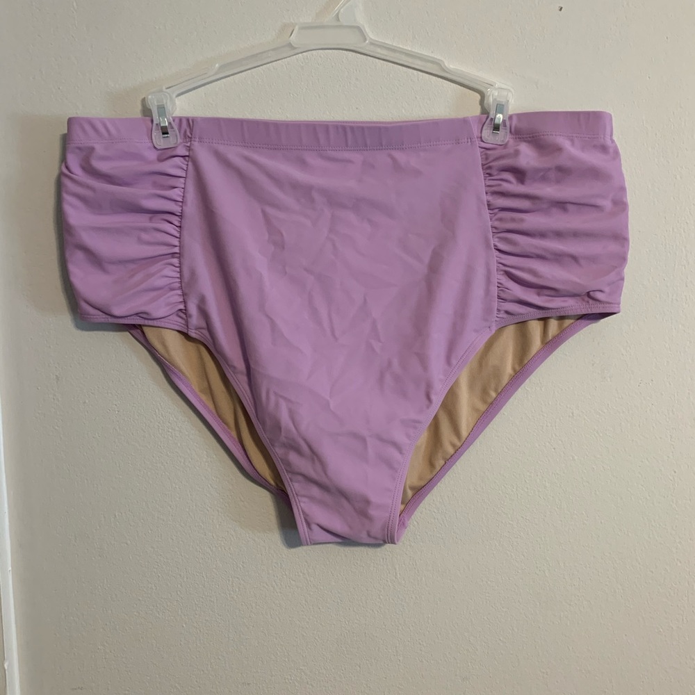 Plus size high waisted swim bottoms